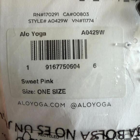 NWT Alo Women's Plush Lush Sock SWEET PINK - Picture 6 of 6